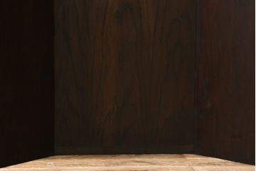 イギリスビンテージ　希少　オーク材　2way　シックな佇まいで大人な雰囲気を醸し出すキャビネットとキャスター付きバーカウンターのセット(収納棚、戸棚、食器棚、カップボード、カウンターテーブル、ヴィンテージ、英国)(R-078817)