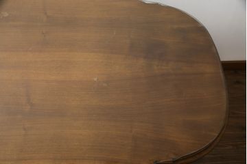 中古　最高級　イタリア輸入家具　マホガニー材　素晴らしい彫刻のダイニングテーブル(食卓、4人掛け、6人掛け)(定価約400万円)(R-078819)