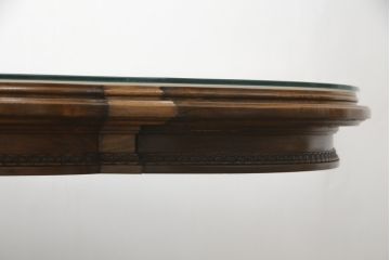 中古　最高級　イタリア輸入家具　マホガニー材　素晴らしい彫刻のダイニングテーブル(食卓、4人掛け、6人掛け)(定価約400万円)(R-078819)