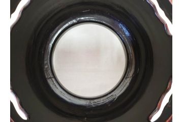 明治期　時代物　上手物　彫刻　鎌倉彫り　菊文　匠の技が光る彫刻が美しい火鉢(漆器、木製、丸火鉢、手あぶり)(R-078823)