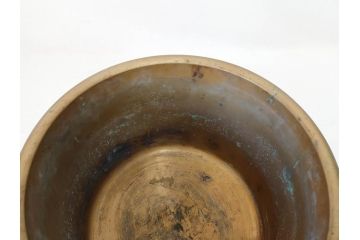 明治期　時代物　上手物　彫刻　鎌倉彫り　菊文　匠の技が光る彫刻が美しい火鉢(漆器、木製、丸火鉢、手あぶり)(R-078823)
