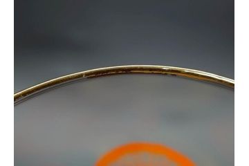 昭和レトロ　レモン　オレンジ　食卓に彩を与えるグラス11点セット(タンブラー、コップ、ガラス、硝子、二色、果物、箱付き、金彩)(R-078827)