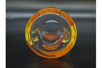 昭和レトロ　レモン　オレンジ　食卓に彩を与えるグラス11点セット(タンブラー、コップ、ガラス、硝子、二色、果物、箱付き、金彩)(R-078827)