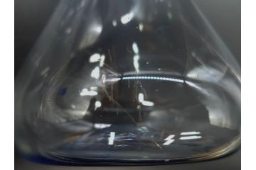 戦前　大正〜昭和初期　昭和レトロ　青フリル　深い瑠璃色が印象的な花瓶2個セット(一輪挿し、花入、花器、硝子)(R-078829)
