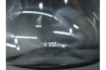 戦前　大正〜昭和初期　昭和レトロ　青フリル　深い瑠璃色が印象的な花瓶2個セット(一輪挿し、花入、花器、硝子)(R-078829)
