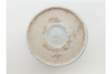 明治期　染付　矢羽根文　幾何学模様　岩波文　素朴なデザインが魅力のお猪口5客セット(蕎麦猪口、酒器、おちょこ、御猪口、湯呑み、湯のみ、和食器)(R-078838)