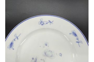 ビンテージ　フランス　LIMOGES(リモージュ)　GIRAUD(ジロー)　花柄がエレガントなプレート4枚&キャンドルスタンドセット(ヴィンテージ、フラワー、燭台、ろうそく立て、火立て、キャンドルスティック、蝋燭立て、皿、中皿、磁器、洋食器)(R-078839)
