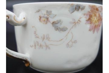 ビンテージ　フランス　LIMOGES(リモージュ)　HAVILAND(アビランド)　淡い花柄が上品なカップ&ソーサー7客セット(ヴィンテージ、金彩、フラワー、C&S、磁器、洋食器)(R-078840)