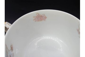 ビンテージ　フランス　LIMOGES(リモージュ)　HAVILAND(アビランド)　淡い花柄が上品なカップ&ソーサー7客セット(ヴィンテージ、金彩、フラワー、C&S、磁器、洋食器)(R-078840)