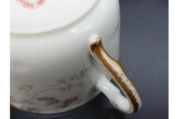 ビンテージ　フランス　LIMOGES(リモージュ)　HAVILAND(アビランド)　淡い花柄が上品なカップ&ソーサー7客セット(ヴィンテージ、金彩、フラワー、C&S、磁器、洋食器)(R-078840)