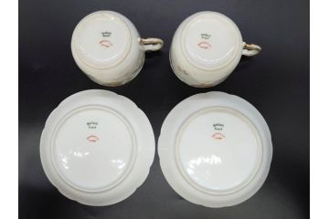 ビンテージ　フランス　LIMOGES(リモージュ)　HAVILAND(アビランド)　淡い花柄が上品なカップ&ソーサー7客セット(ヴィンテージ、金彩、フラワー、C&S、磁器、洋食器)(R-078840)