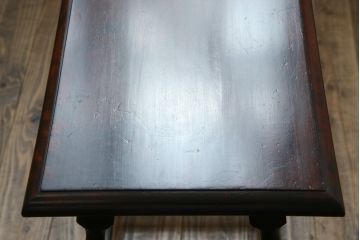 和製ビンテージ　松本民芸家具　#25型スツール・テーブル　クラシカルなデザインがお洒落なサイドテーブル(コーヒーテーブル、カフェテーブル、花台、飾り台、椅子、イス、ヴィンテージ)(R-078843)