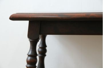 和製ビンテージ　松本民芸家具　#25型スツール・テーブル　クラシカルなデザインがお洒落なサイドテーブル(コーヒーテーブル、カフェテーブル、花台、飾り台、椅子、イス、ヴィンテージ)(R-078843)