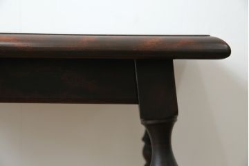 和製ビンテージ　松本民芸家具　#25型スツール・テーブル　クラシカルなデザインがお洒落なサイドテーブル(コーヒーテーブル、カフェテーブル、花台、飾り台、椅子、イス、ヴィンテージ)(R-078843)