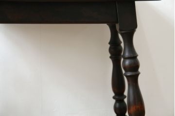 和製ビンテージ　松本民芸家具　#25型スツール・テーブル　クラシカルなデザインがお洒落なサイドテーブル(コーヒーテーブル、カフェテーブル、花台、飾り台、椅子、イス、ヴィンテージ)(R-078843)