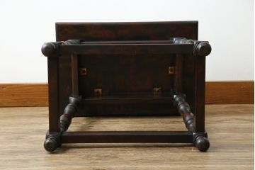 和製ビンテージ　松本民芸家具　#25型スツール・テーブル　クラシカルなデザインがお洒落なサイドテーブル(コーヒーテーブル、カフェテーブル、花台、飾り台、椅子、イス、ヴィンテージ)(R-078843)
