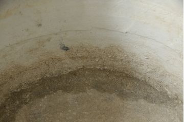 アンティーク雑貨　昭和初期　山水・風景の図　和の風情を感じる瀬戸火鉢(鉢カバー、傘立て)(R-078844)