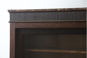 和製アンティーク　大正ロマン　凛とした佇まいが魅力的な二段重ね収納棚(ガラス戸棚、キャビネット、食器棚、カップボード)(R-078845)