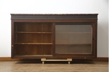 和製アンティーク　大正ロマン　凛とした佇まいが魅力的なサイドボード(収納棚、ガラス戸棚、サイドキャビネット、食器棚、カップボード)(R-078846)