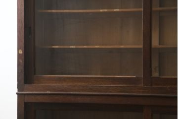 和製アンティーク　大正ロマン　凛とした佇まいが魅力的なサイドボード(収納棚、ガラス戸棚、サイドキャビネット、食器棚、カップボード)(R-078846)