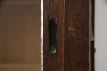 和製アンティーク　大正ロマン　凛とした佇まいが魅力的なサイドボード(収納棚、ガラス戸棚、サイドキャビネット、食器棚、カップボード)(R-078846)