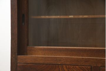 和製アンティーク　大正ロマン　凛とした佇まいが魅力的なサイドボード(収納棚、ガラス戸棚、サイドキャビネット、食器棚、カップボード)(R-078847)