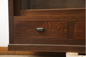 和製アンティーク　大正ロマン　凛とした佇まいが魅力的なサイドボード(収納棚、ガラス戸棚、サイドキャビネット、食器棚、カップボード)(R-078847)