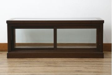和製アンティーク　素朴な佇まいが魅力的な卓上Gケース(ショーケース、ガラスケース、飾り棚、陳列棚、店舗什器)(R-078849)