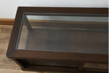和製アンティーク　素朴な佇まいが魅力的な卓上Gケース(ショーケース、ガラスケース、飾り棚、陳列棚、店舗什器)(R-078849)