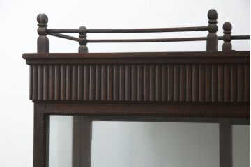 和製アンティーク　天板飾り付きでお洒落なタバコ屋さんのGケース(ガラスケース、ショーケース、陳列棚、煙草、たばこ、店舗什器)(R-078853)