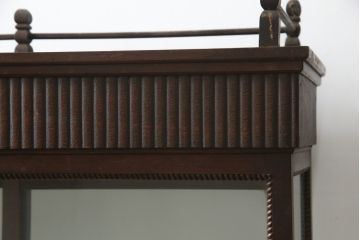 和製アンティーク　天板飾り付きでお洒落なタバコ屋さんのGケース(ガラスケース、ショーケース、陳列棚、煙草、たばこ、店舗什器)(R-078853)