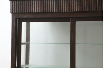 和製アンティーク　天板飾り付きでお洒落なタバコ屋さんのGケース(ガラスケース、ショーケース、陳列棚、煙草、たばこ、店舗什器)(R-078853)