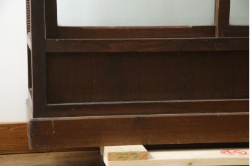 和製アンティーク　天板飾り付きでお洒落なタバコ屋さんのGケース(ガラスケース、ショーケース、陳列棚、煙草、たばこ、店舗什器)(R-078853)