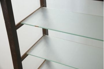 和製アンティーク　天板飾り付きでお洒落なタバコ屋さんのGケース(ガラスケース、ショーケース、陳列棚、煙草、たばこ、店舗什器)(R-078853)