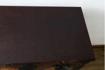 中古　美品!!　木地呂塗りに漆絵が美しい特注品の岩谷堂箪笥　定価約150万円　(R-078854)