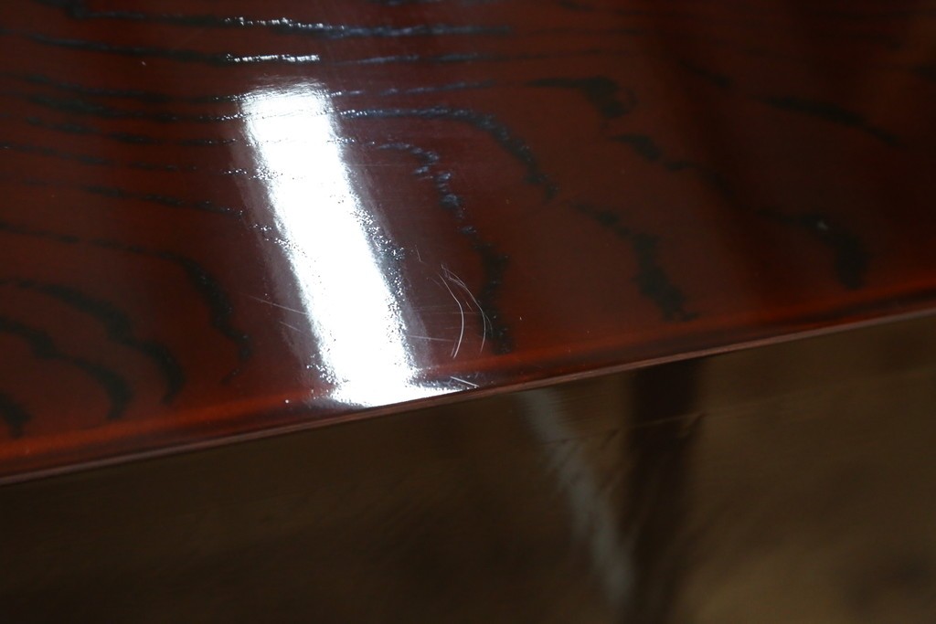 中古　美品!!　木地呂塗りに漆絵が美しい特注品の岩谷堂箪笥　定価約150万円　(R-078854)