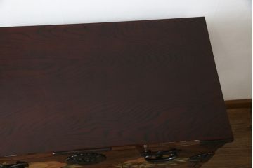 中古　美品!!　木地呂塗りに漆絵が美しい特注品の岩谷堂箪笥(小箪笥、収納箪笥、整理箪笥、和箪笥)(定価約150万円)(R-078854)