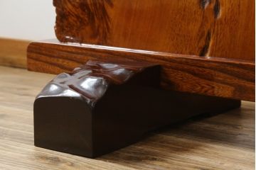和製ビンテージ　美品　上手物!!　楓玉杢材　重厚な一枚板の衝立て(パーテーション、衝い立て、つい立て、間仕切り、ディスプレイ、ヴィンテージ)(R-078858)