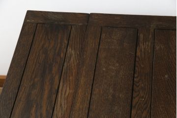 イギリスアンティーク　希少な低いサイズ!!　オーク材　ツイストレッグが特徴的なドローリーフコーヒーテーブル(カフェテーブル、エクステンションテーブル、ドローリーフテーブル、英国)(R-078859)