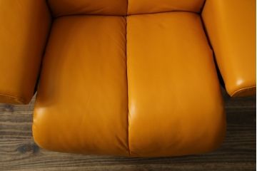 中古　EKORNES(エコーネス)　Stressless Magic(ストレスレス マジック)　シグニチャー　Sサイズ　本革　オットマン付きストレスレスチェア(レザー、リクライニングチェア、一人掛けソファ、1P、アームチェア、フットスツール)(R-078862)