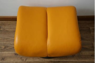 中古　EKORNES(エコーネス)　Stressless Magic(ストレスレス マジック)　シグニチャー　Sサイズ　本革　オットマン付きストレスレスチェア(レザー、リクライニングチェア、一人掛けソファ、1P、アームチェア、フットスツール)(R-078862)