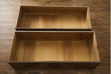 和製アンティーク　上杢!!　前面欅(ケヤキ)材　金具遣いが上品で風情のある相馬箪笥ローボード(仙台箪笥、時代箪笥、和たんす、衣装箪笥、引き出し、サイドボード、テレビ台、サイドチェスト)(R-078867)