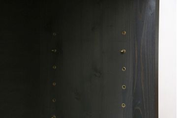 中古　ラフジュ工房オリジナル　古建具リメイク　すりガラス入り　洗練された和の雰囲気を放つサイドボード(書院戸、組子、サイドキャビネット、収納棚、戸棚、食器棚)(R-078870)