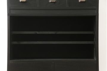 中古　ラフジュ工房オリジナル　古建具リメイク　すりガラス入り　洗練された和の雰囲気を放つサイドボード(書院戸、組子、サイドキャビネット、収納棚、戸棚、食器棚)(R-078871)