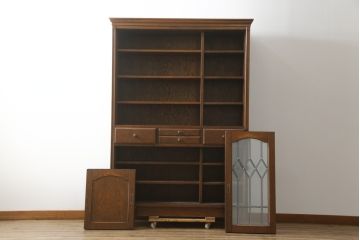 中古　三越家具(現カントリーハウス)　Brugge(ブルージュ)　品のある佇まいが魅力的なキャビネット(収納棚、戸棚、飾り棚、食器棚、カップボード)(R-078879)