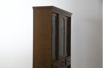 中古　三越家具(現カントリーハウス)　Brugge(ブルージュ)　品のある佇まいが魅力的なキャビネット(収納棚、戸棚、飾り棚、食器棚、カップボード)(R-078879)