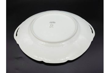 ビンテージ　フランス　LIMOGES(リモージュ)　Georges Boyer(ジョルジュ ボワイエ)　GIRAUD(ジロー)　優雅なデザインが魅力的なプレート3枚セット(ヴィンテージ、薔薇、バラ、ローズ、金彩、花柄、フラワー、大皿、変形皿、取手付き、耳付き、洋食器)(R-078881)