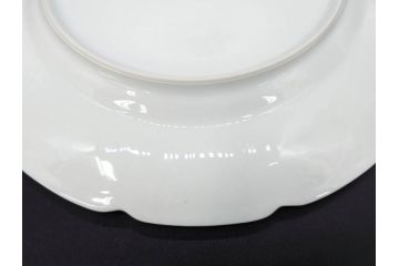 ビンテージ　フランス　LIMOGES(リモージュ)　Georges Boyer(ジョルジュ ボワイエ)　GIRAUD(ジロー)　優雅なデザインが魅力的なプレート3枚セット(ヴィンテージ、薔薇、バラ、ローズ、金彩、花柄、フラワー、大皿、変形皿、取手付き、耳付き、洋食器)(R-078881)