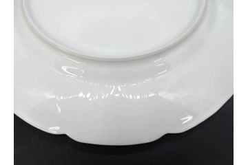 ビンテージ　フランス　LIMOGES(リモージュ)　Georges Boyer(ジョルジュ ボワイエ)　GIRAUD(ジロー)　優雅なデザインが魅力的なプレート3枚セット(ヴィンテージ、薔薇、バラ、ローズ、金彩、花柄、フラワー、大皿、変形皿、取手付き、耳付き、洋食器)(R-078881)