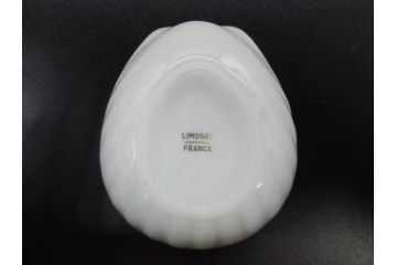 ビンテージ　フランス　LIMOGES(リモージュ)　白磁　様々な用途に使える小物入れ5点セット(ヴィンテージ、蓋物、洋食器、シェル、貝)(R-078883)